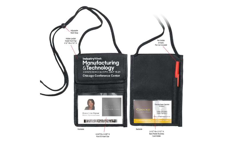 Non-Woven Econo 5 Function Tradeshow Badgeholder and Neck Wallet